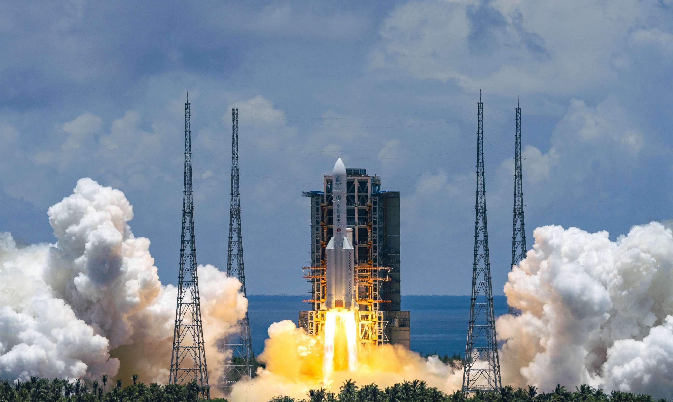 PHOTO: A Mars probe is launched on a Long March-5 rocket from the Wenchang Spacecraft Launch Site in south China's Hainan Province, July 23, 2020.