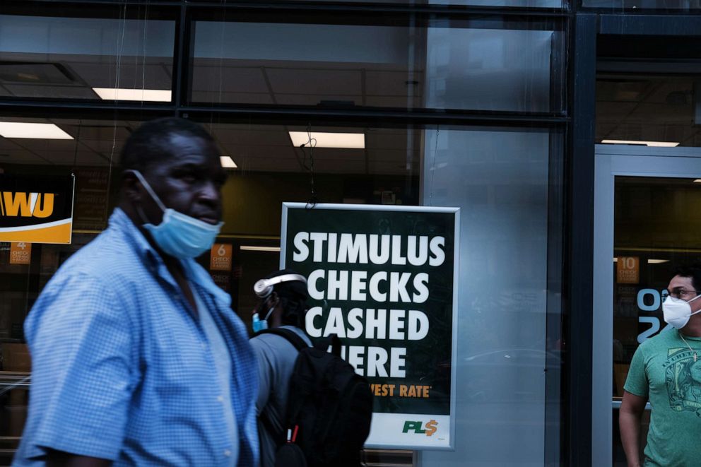 PHOTO: A company advertises their services on July 21, 2020, in the Brooklyn borough of New York.