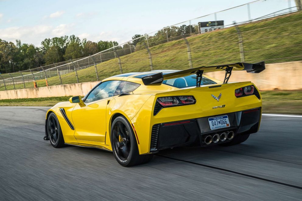 PHOTO: The ZR1 has unique aerodynamic designs, including a rear wing, to improve efficiency and speed.