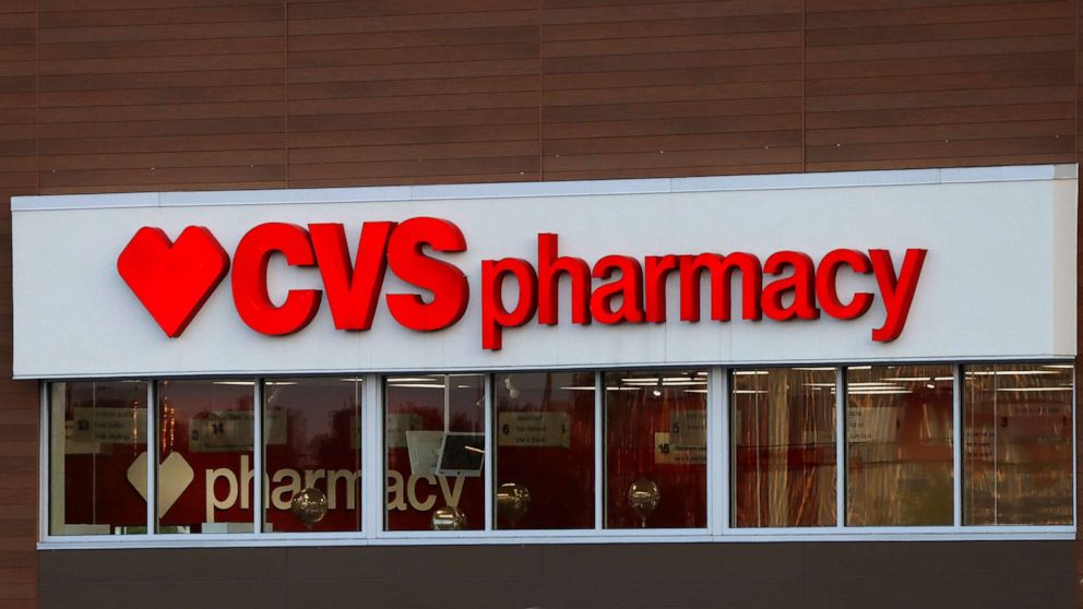 PHOTO: A CVS Pharmacy logo hangs on the side of a store on Aug. 12, 2021 in Bayonne, N.J.