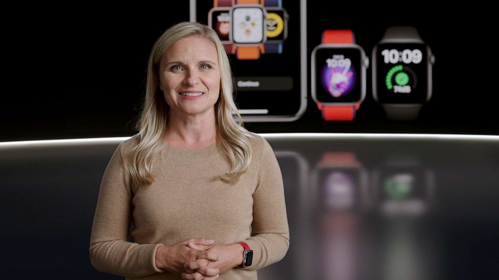 PHOTO: Deidre Caldbeck introduces Family Setup in watchOS 7 for Apple Watch during a special event at the company's headquarters of Apple Park in a still image from video released in Cupertino, Calif., Sept. 15, 2020.