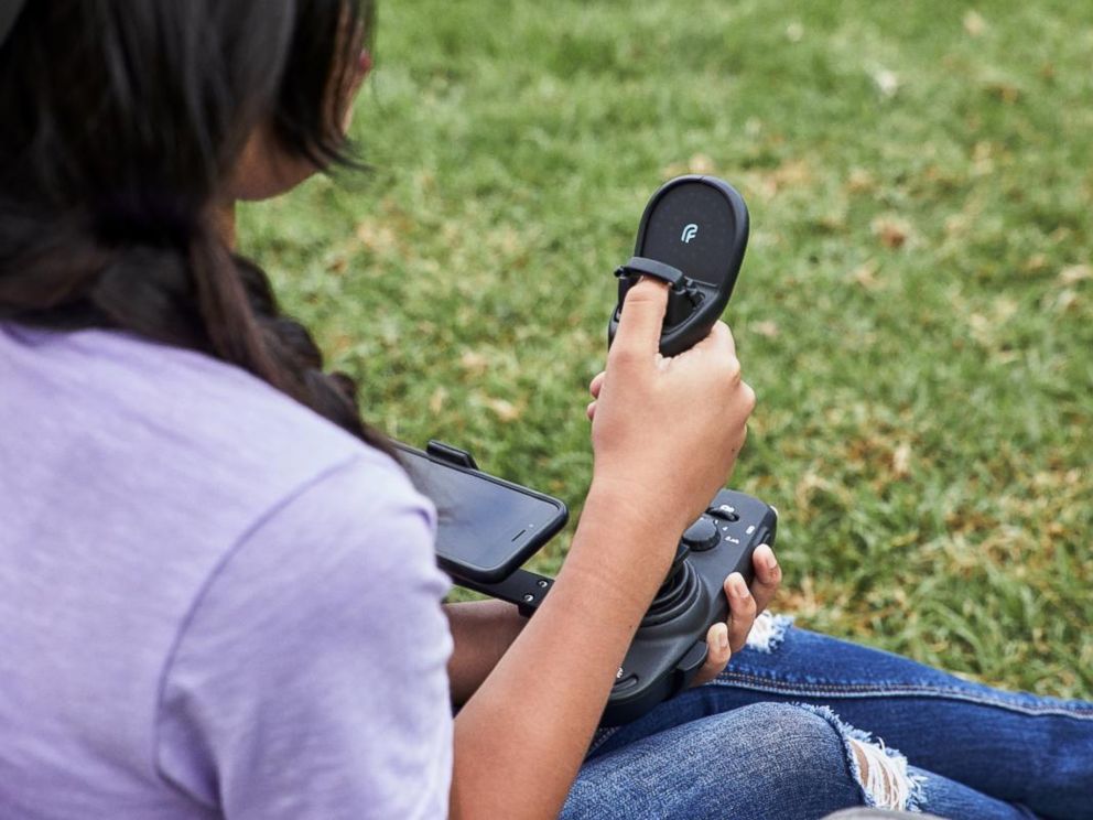 PHOTO: Former doctor-turned-astronaut Scott Parazynski has developed a new drone controller that looks like a joystick.