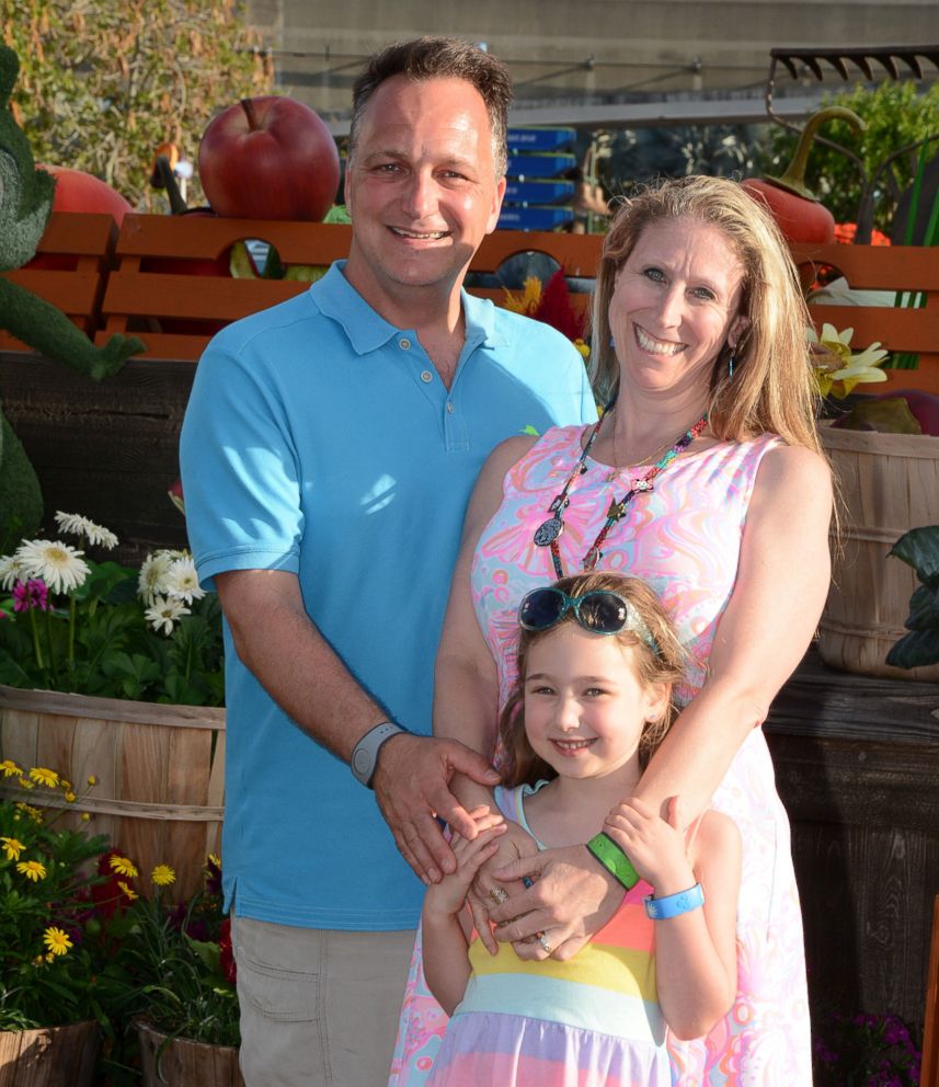 PHOTO: Ed Dentel poses for a photo with his wife Natalie and daughter Kayleigh.