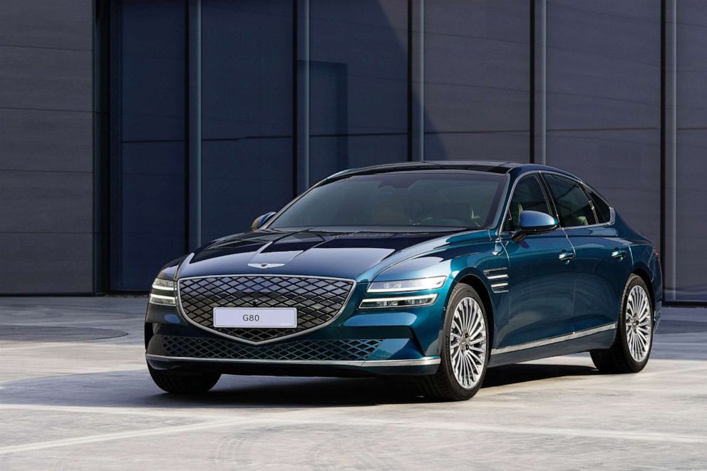 PHOTO: Genesis' first EV model, the Electrified G80, made its global debut in Shanghai, China, in April 2021.