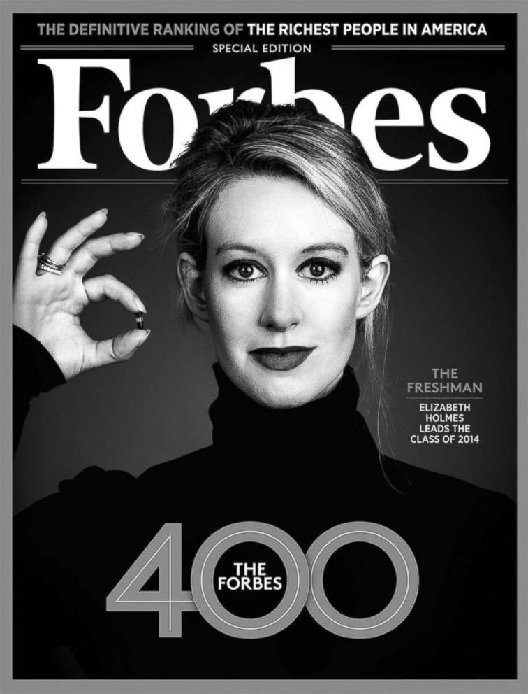 PHOTO: Elizabeth Holmes on the cover of "Forbes."