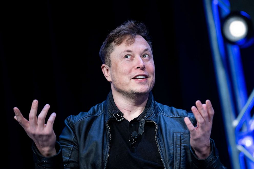 PHOTO: Elon Musk speaks during the Satellite 2020 at the Washington Convention Center in Washington DC., March 9, 2020.