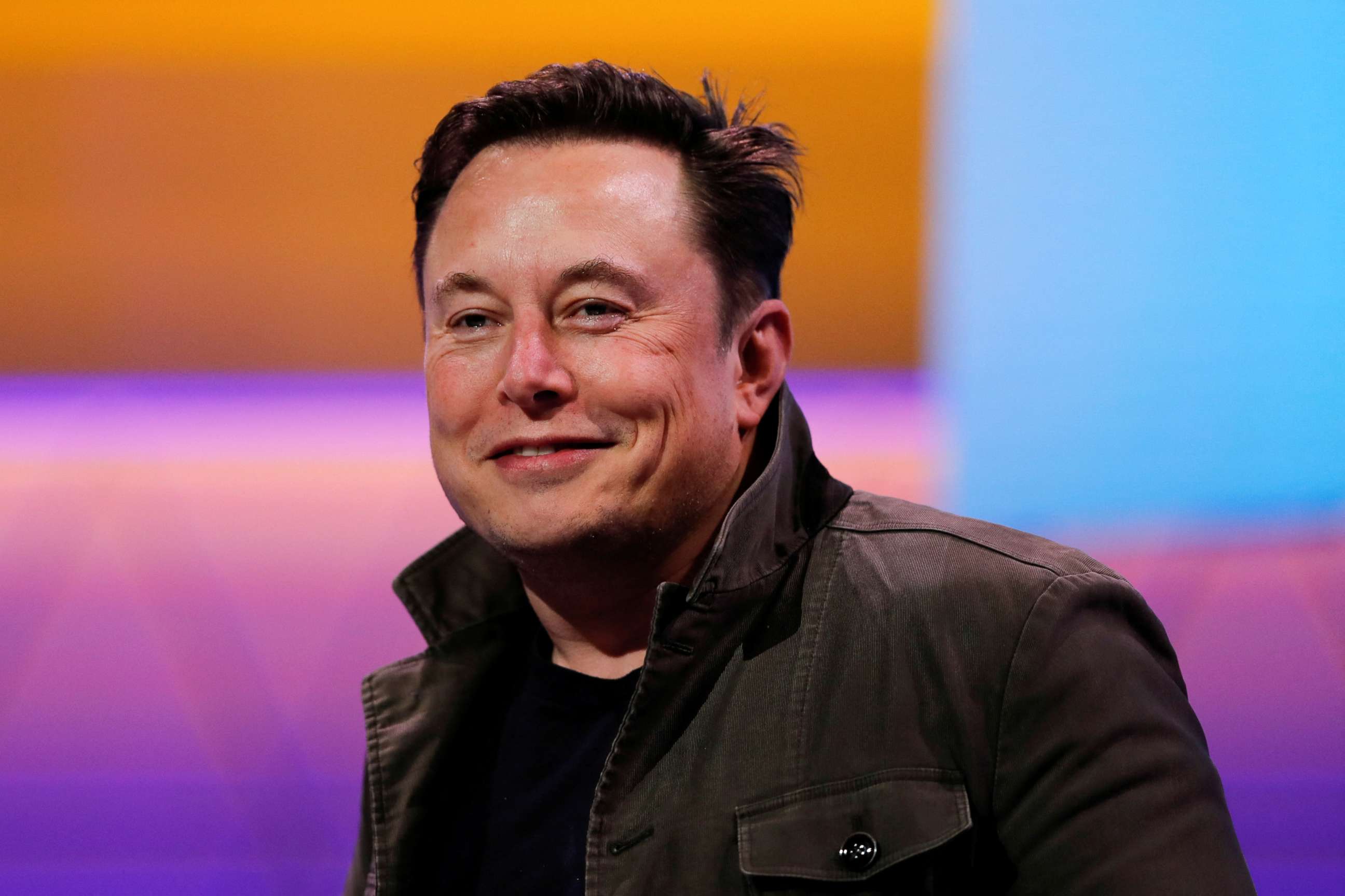 PHOTO: SpaceX owner and Tesla CEO Elon Musk smiles at the E3 gaming convention in Los Angeles, June 13, 2019.