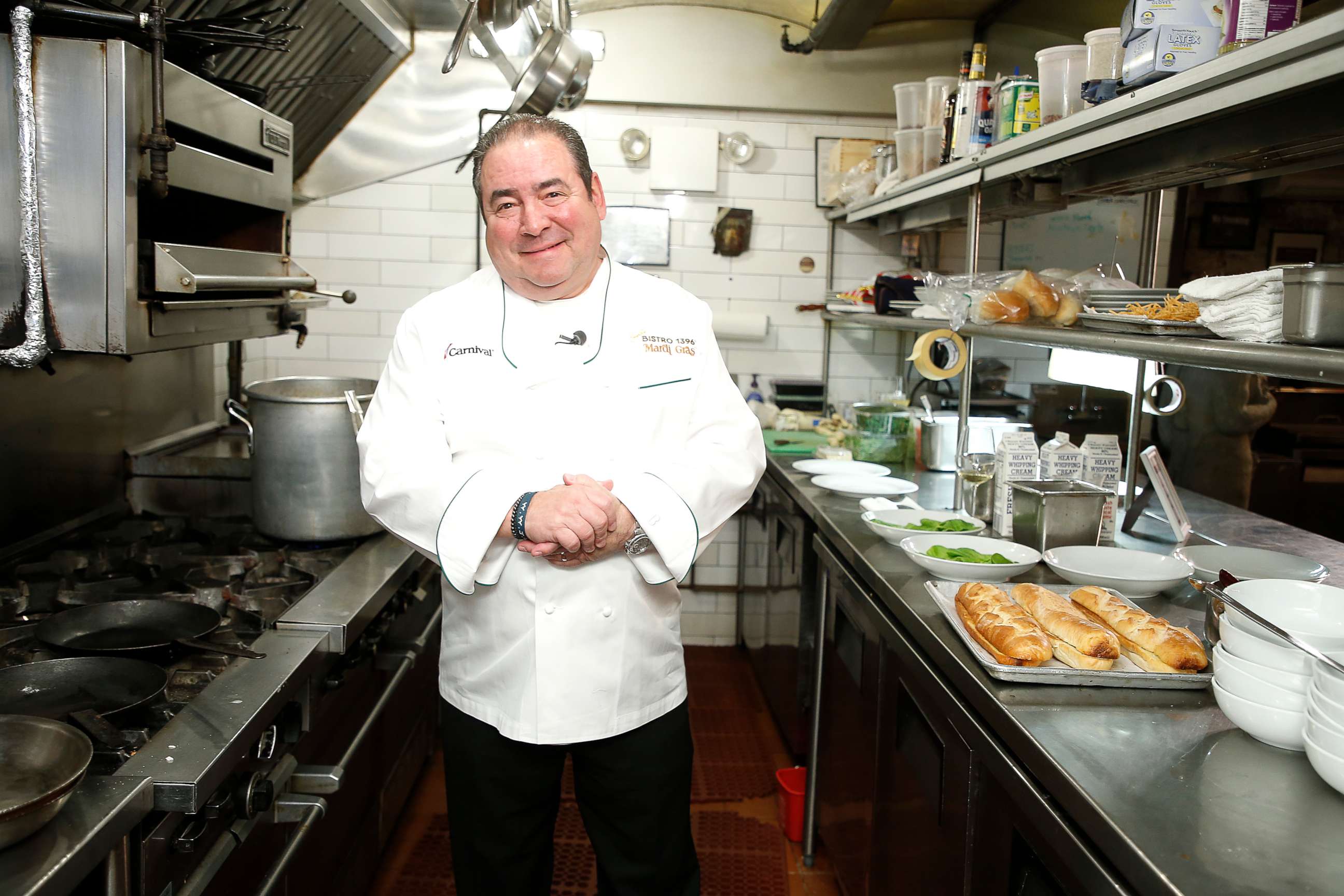 PHOTO: Chef Emeril Lagasse announces new restaurant aboard Carnival Cruise Line's Mardi Gras Ship on March 6, 2019 in New York.