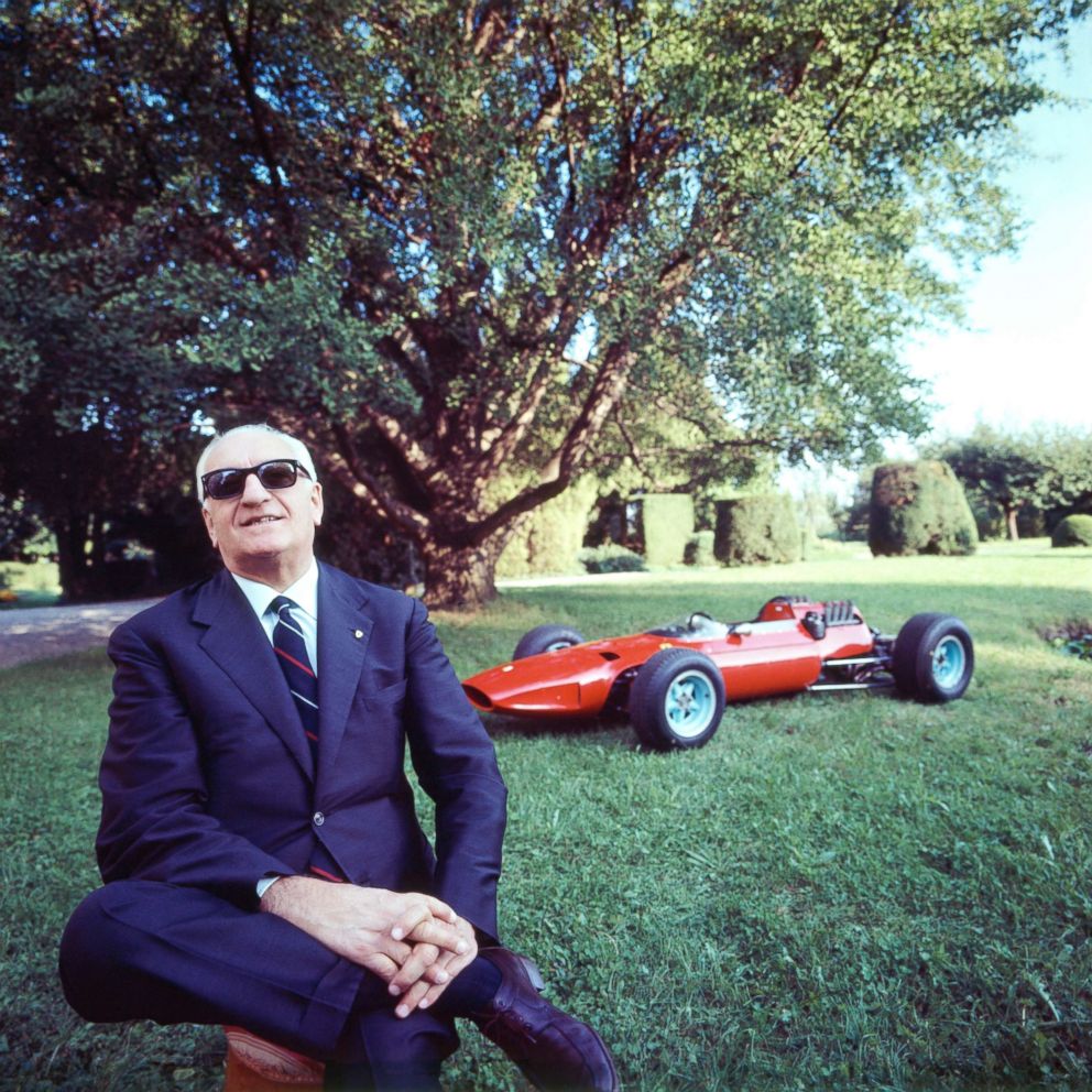 PHOTO: Italian former race car driver and entrepreneur Enzo Ferrari, founder of the Scuderia Ferrari Grand Prix motor racing team and of the Ferrari car manufacturer, at home in Bergamo, Italy, in this undated photo.