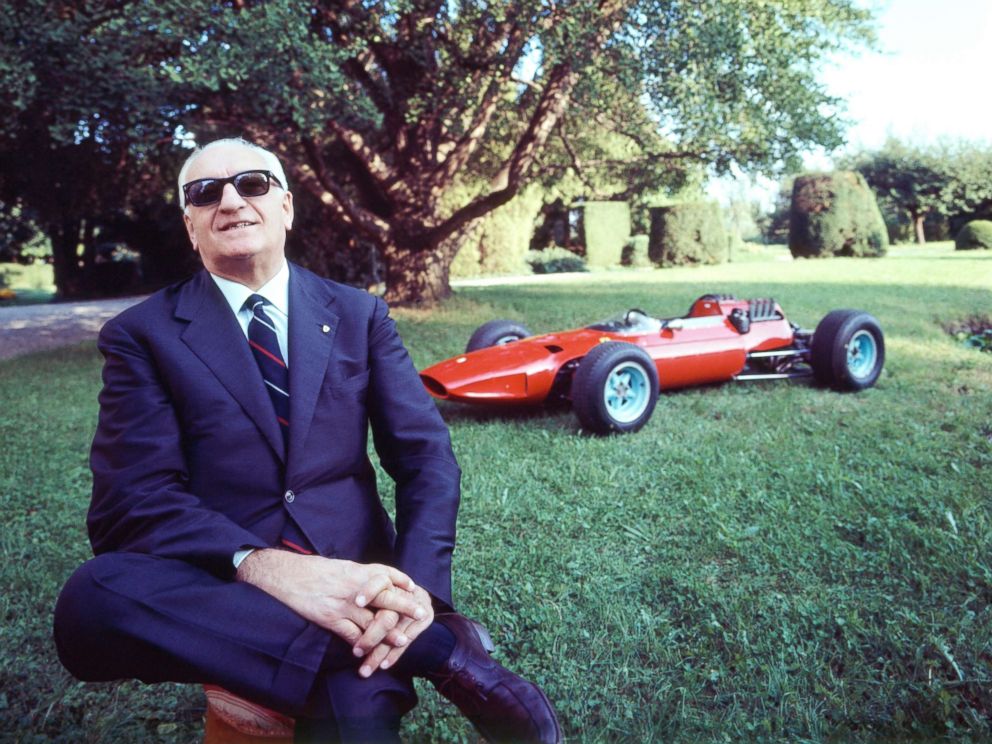 PHOTO: Italian former race car driver and entrepreneur Enzo Ferrari, founder of the Scuderia Ferrari Grand Prix motor racing team and of the Ferrari car manufacturer, at home in Bergamo, Italy, in this undated photo.