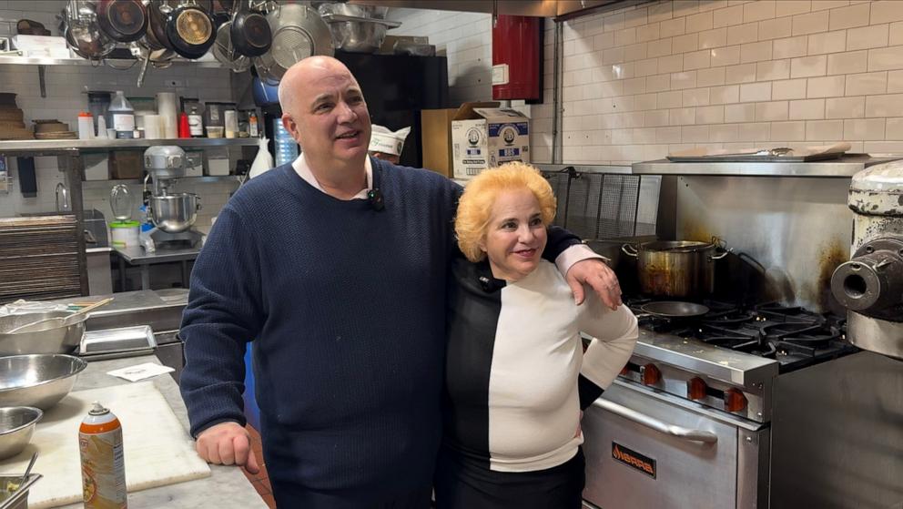 PHOTO: Siblings Ernest Lepore and Adeline Lepore-Sessa show ABC News their kitchen at New York City's Ferrara Bakery, which has been operating for over 100 years.