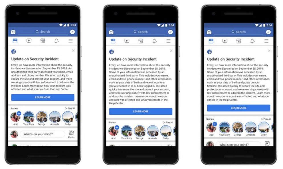 PHOTO: Users can check if they have been affected by the consultation of the Facebook Help Center. Facebook has sent personalized messages that people will see based on their impact.
