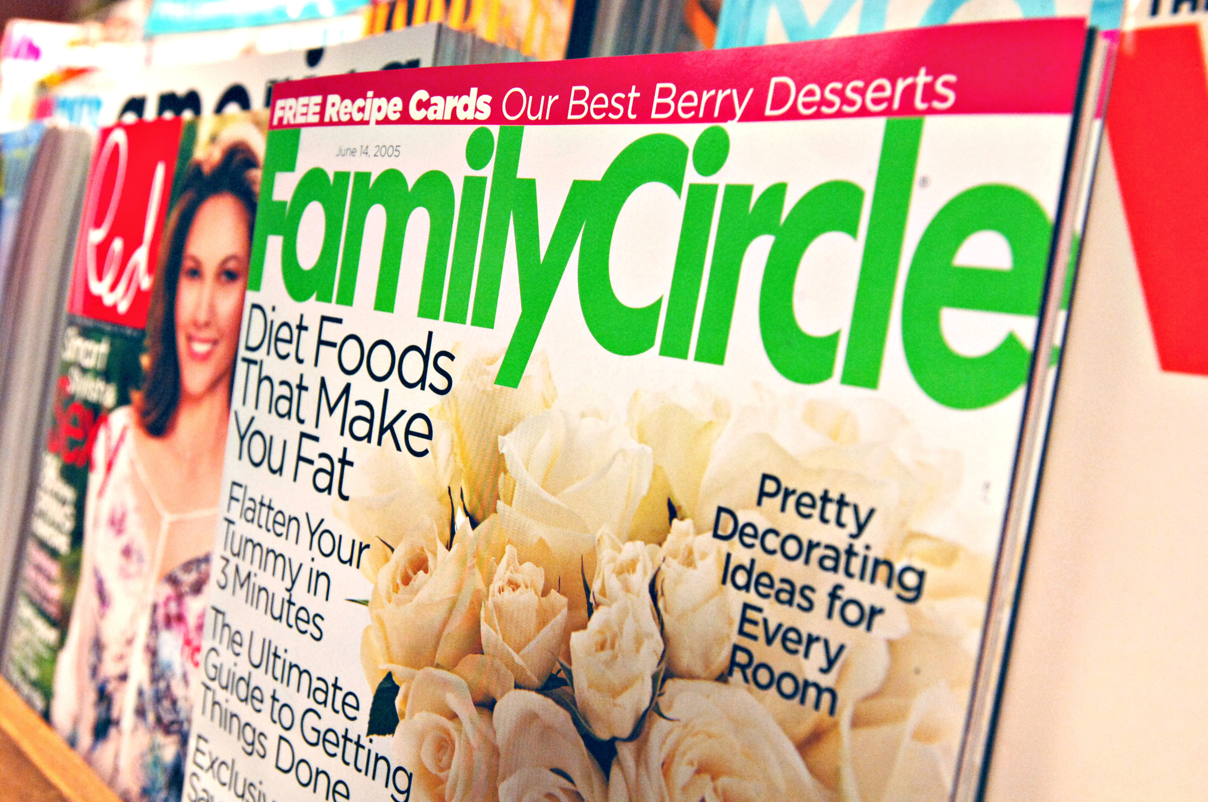 PHOTO: A copy of Family Circle magazine is displayed for a photograph in a Borders bookstore in New York, May 24, 2005.
