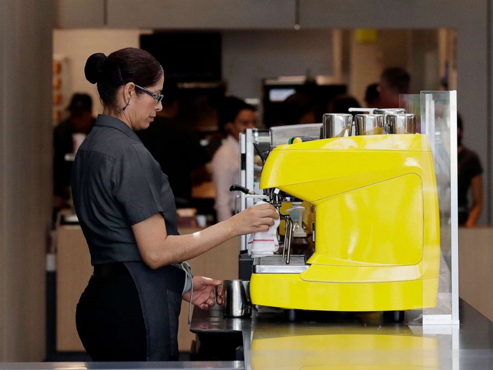 PHOTO: In this photo from August 8, 2018, an employee works at a McDonalds restaurant in Chicago.