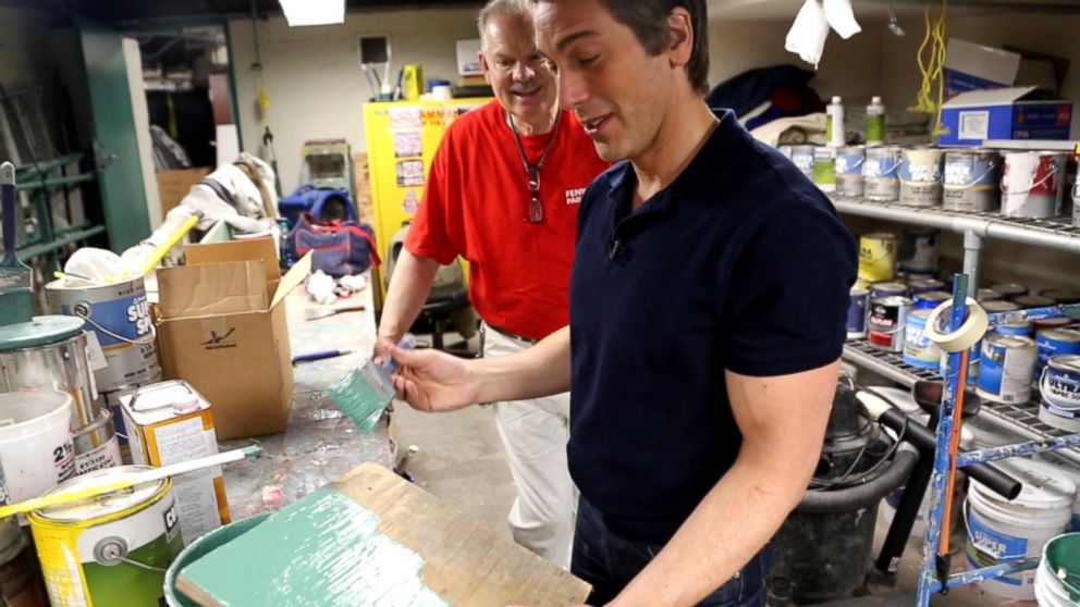 PHOTO: ABC News' David Muir visits Boston's Fenway Park. The park's painters use U.S.-made Benjamin Moore paint all over Fenway.