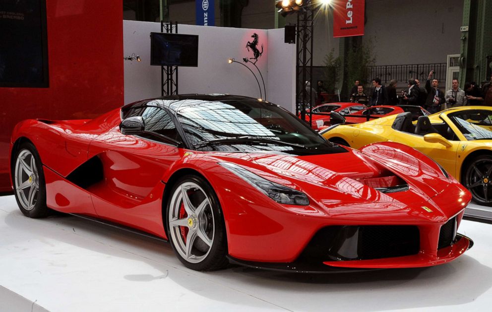 PHOTO: The Ferrari LaFerrari on display during a presentation on April 22, 2013, in Paris.