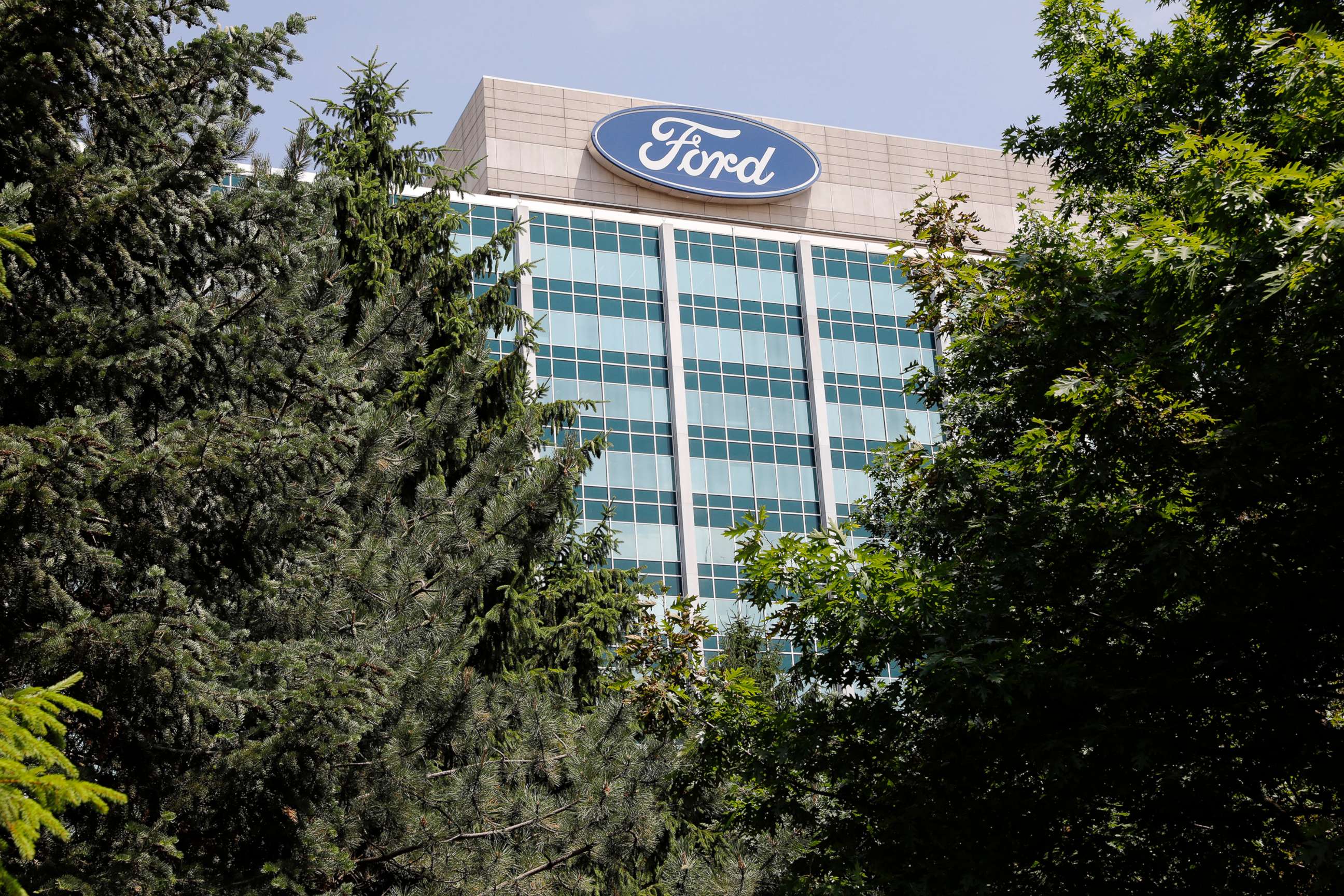 PHOTO: Ford Motor Co. headquarters stands in Dearborn, Mich., July 15, 2019. 