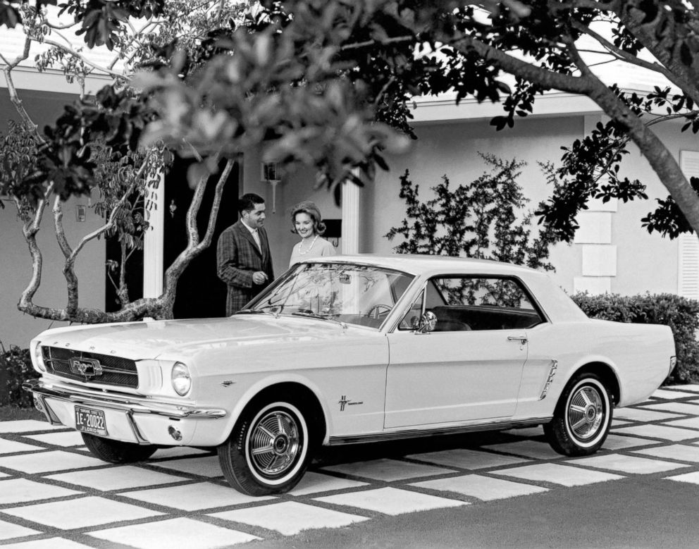 PHOTO: In this file photo, the new Ford Mustang, which was introduced to the public, April 17, 1964, at the New York World's Fair, Florida, 1963.