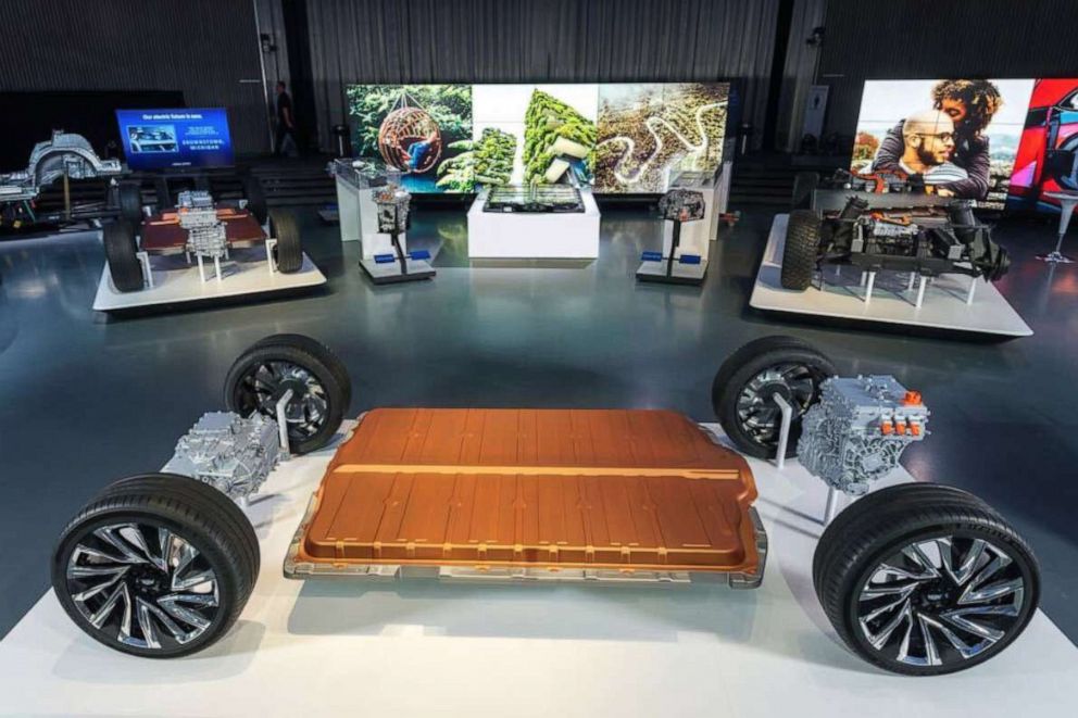PHOTO: General Motors reveals its all-new modular platform and battery system, Ultium, March 4, 2020, at the Design Dome on the GM Tech Center campus in Warren, Mich.