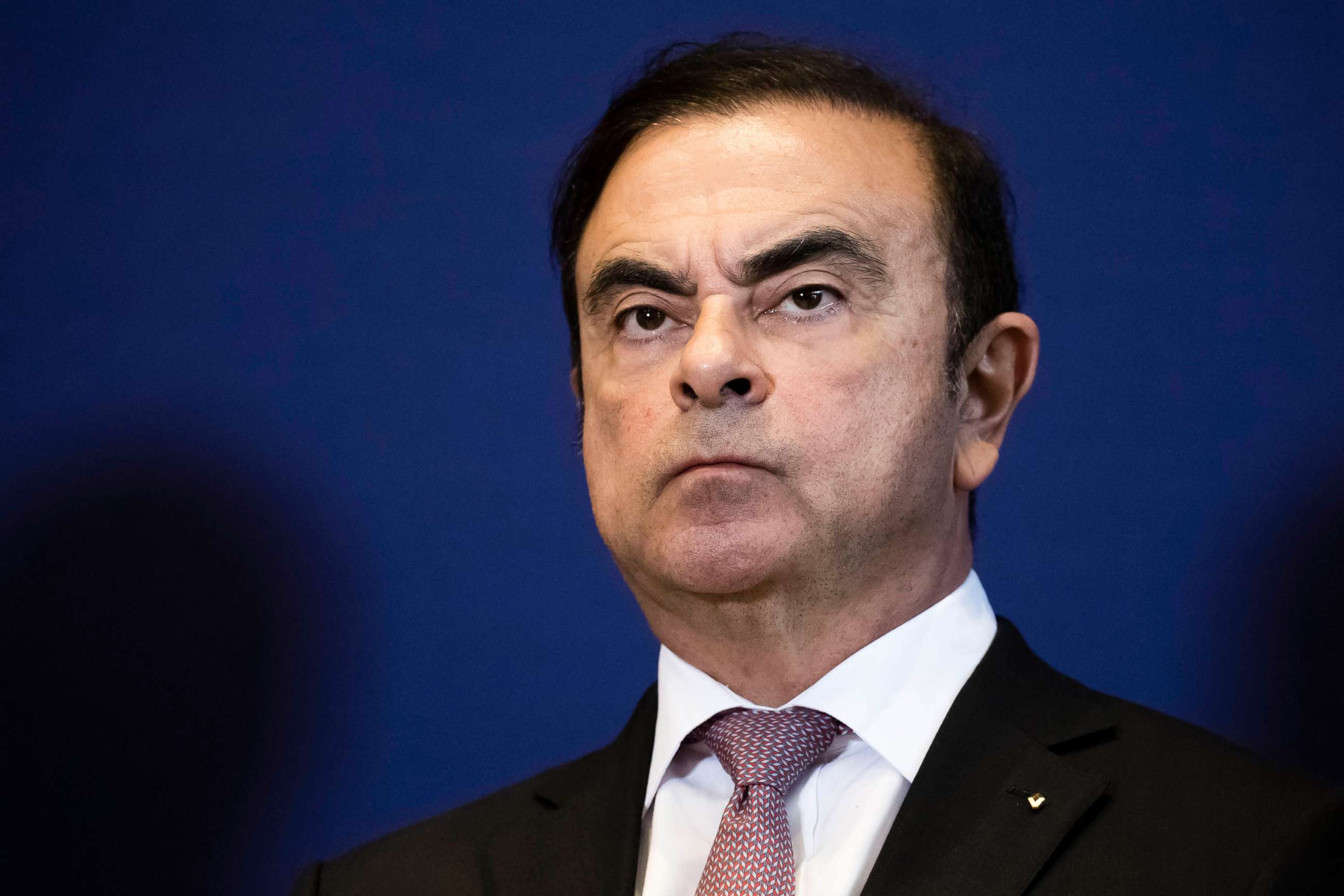 PHOTO: Carlos Ghosn attends a strategic meeting of the car industry sector at the French Ministry for Economy, May 22, 2018, in Paris.