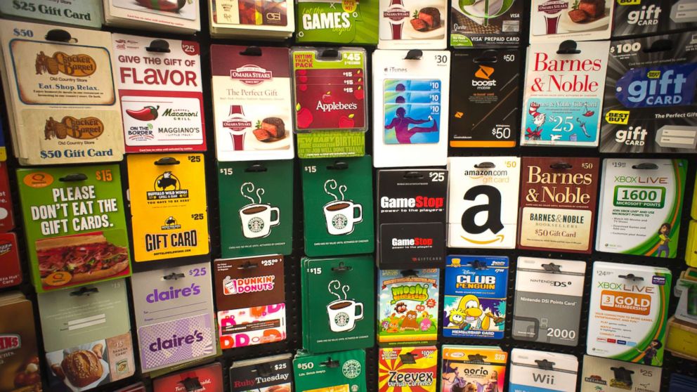 PHOTO: A selection of gift cards in a store in New York, Nov. 2, 2011.