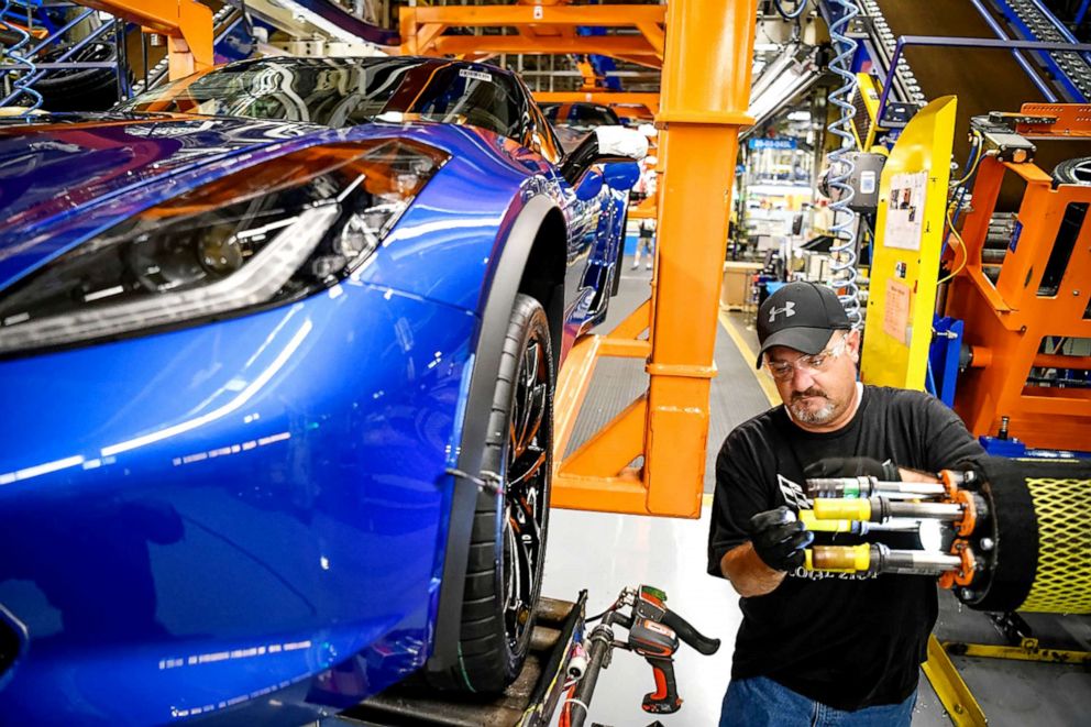 PHOTO:  GM said it would add a second shift and more than 400 hourly jobs at its Kentucky plant to support the production of the next generation Corvette. 