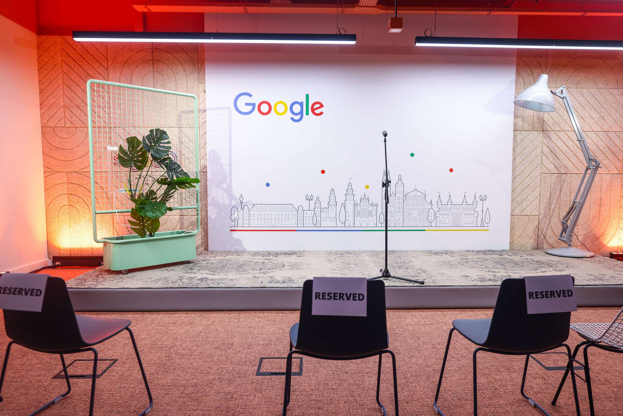 PHOTO: The reopening of Google office in a historical building at the Main Square in Krakow, Poland, Nov. 29, 2022.