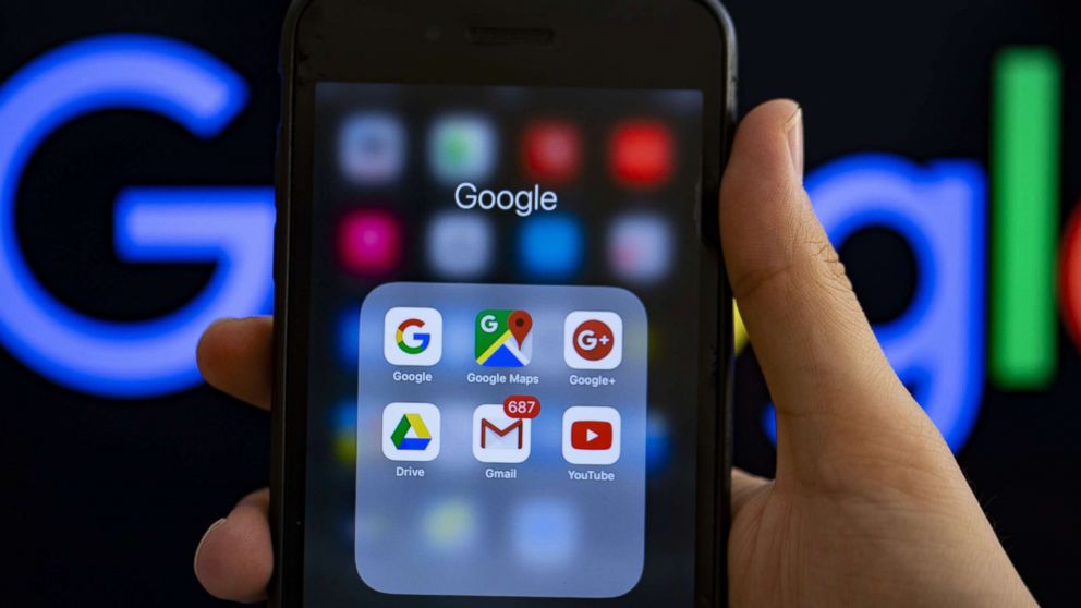 PHOTO: Google applications' logos are seen on a screen in a stock photo. 