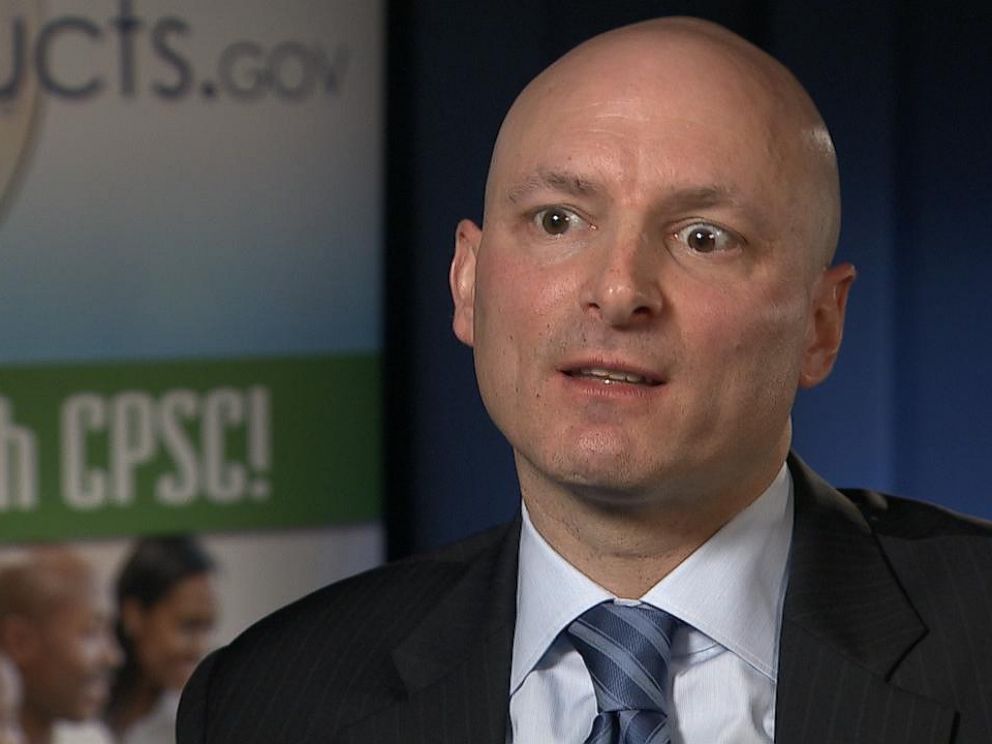 PHOTO: Chairman of the Consumer Product Safety Commission Elliot Kaye speaks with ABC News.