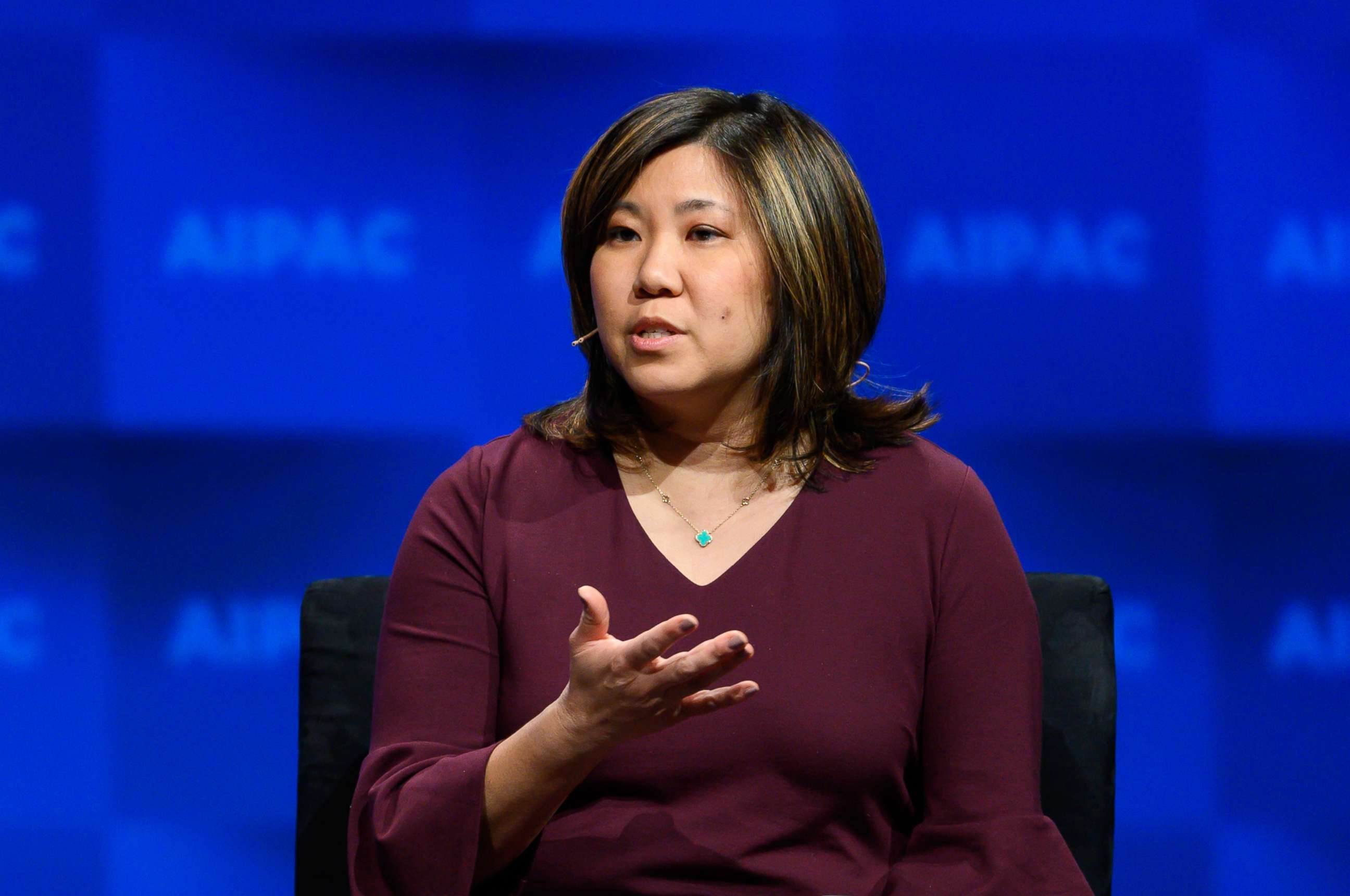 PHOTO: In this March 25, 2019, file photo, Representative Grace Meng speaks at a conference in Washington, D.C.