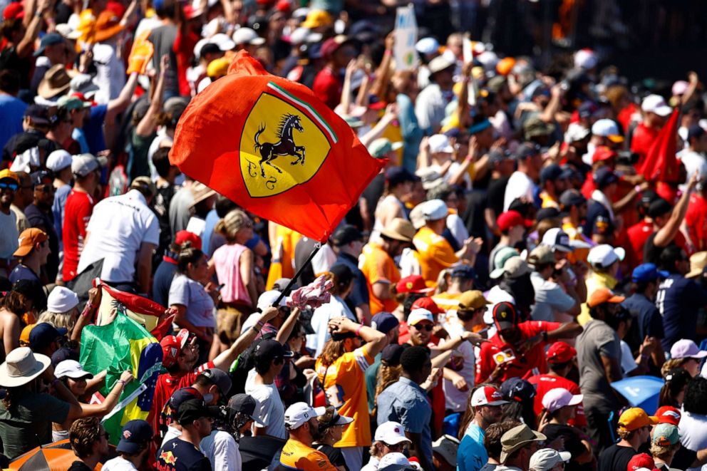 PHOTO: Fans enjoy the atmosphere during the F1 Grand Prix at the Circuit of The Americas on Oct. 24, 2021, in Austin, Texas. 