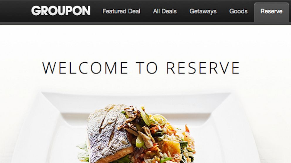 Groupon has introduced its Reserve restaurant-booking program.