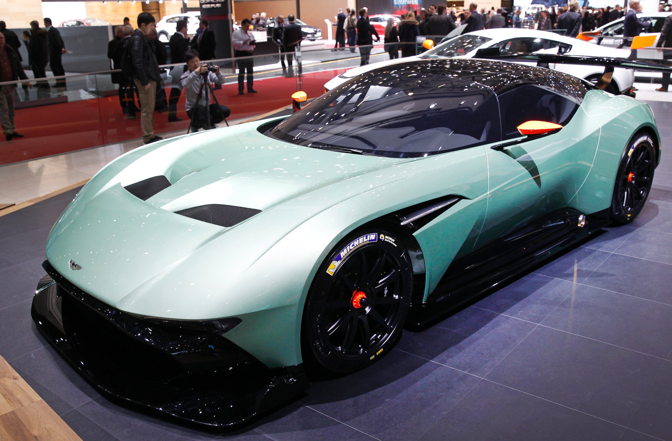 PHOTO: A Aston Martin Vulcan is presented during the press day 85th Geneva International Motor Show on March 4, 2015 in Geneva, Switzerland. 