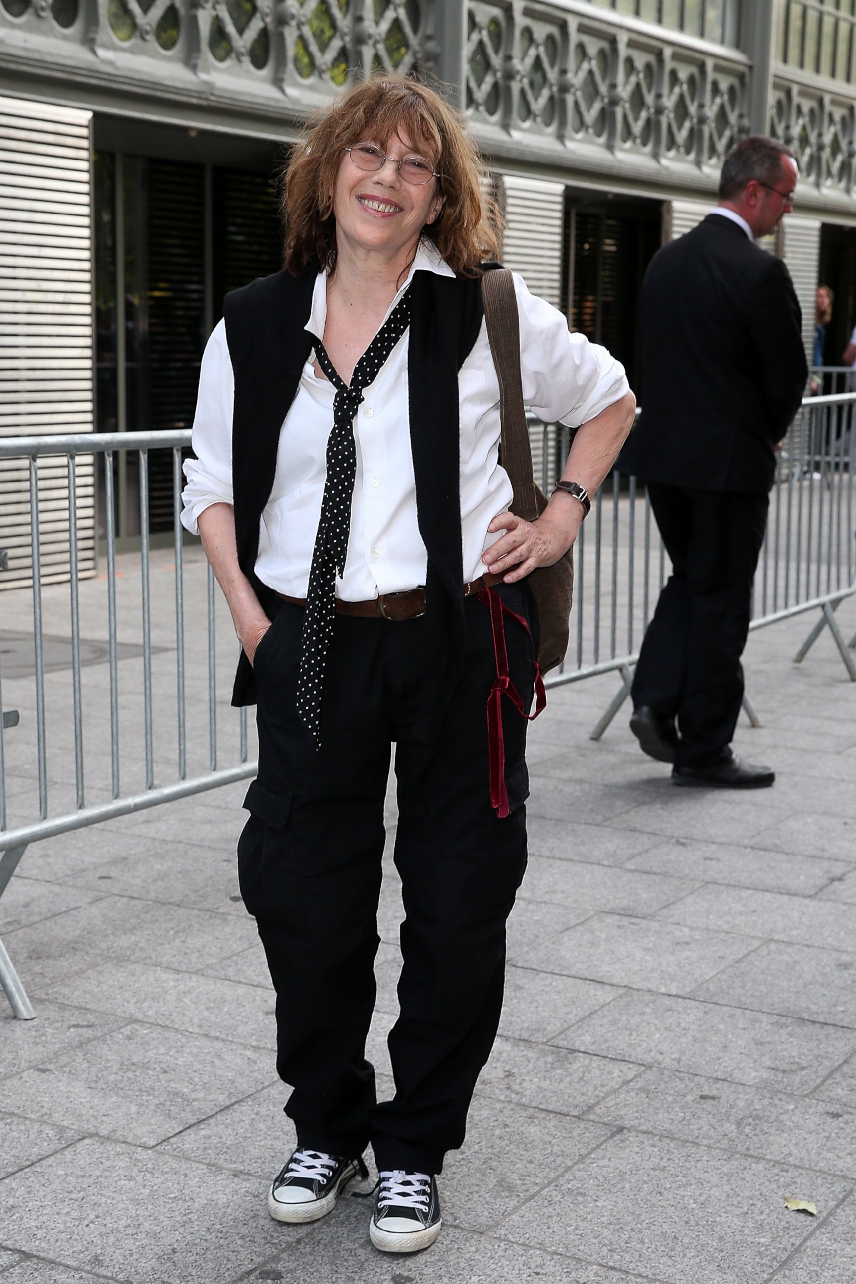 PHOTO: Jane Birkin attends the Saint Laurent Menswear Spring/Summer 2016 show as part of Paris Fashion Week on June 28, 2015 in Paris.