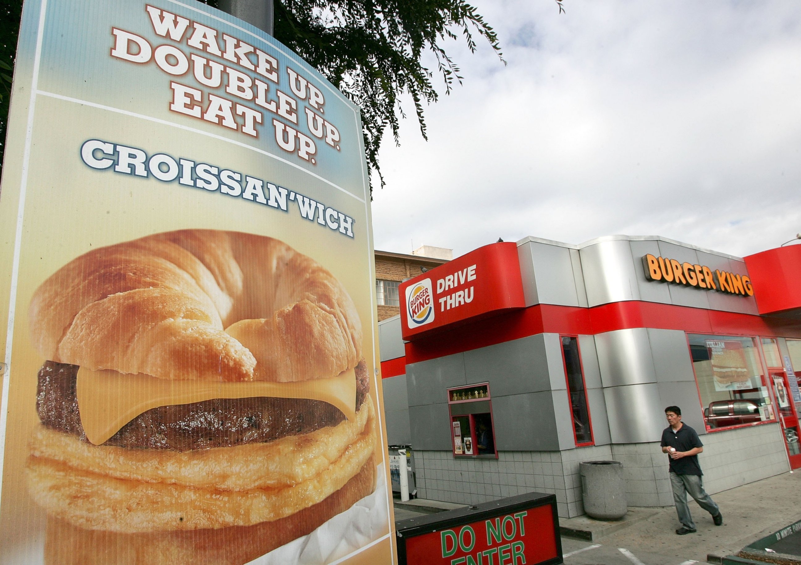 PHOTO:A customer leaves a Burger King restaurant November 1, 2006 in San Francisco, California. 