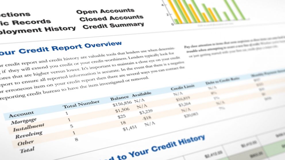 The basics of how credit scores work will help you build good credit. Pictured: An undated stock photo shows a credit report.
