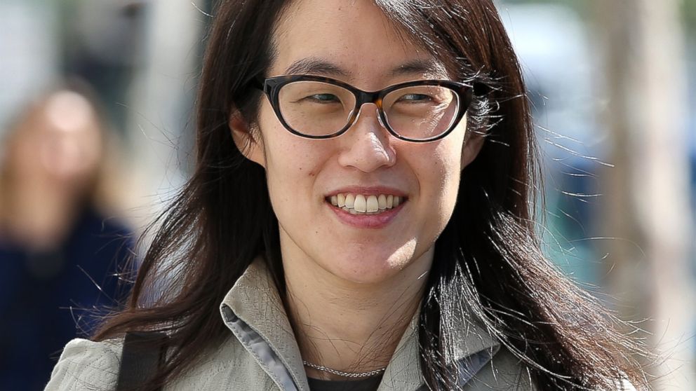 PHOTO: Ellen Pao leaves the San Francisco Superior Court Civic Center Courthouse with her legal team on March 25, 2015 in San Francisco, California. 