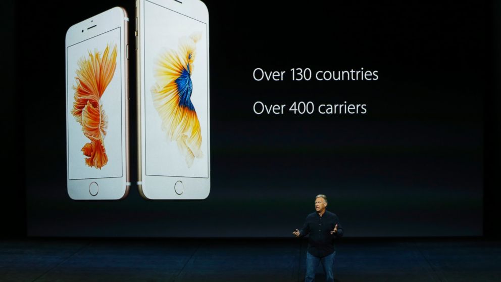 PHOTO:Apple Senior Vice President of Worldwide Marketing Phil Schiller speaks about the new iPhone 6s and 6s Plus during a Special Event, Sept. 9, 2015, in San Francisco.