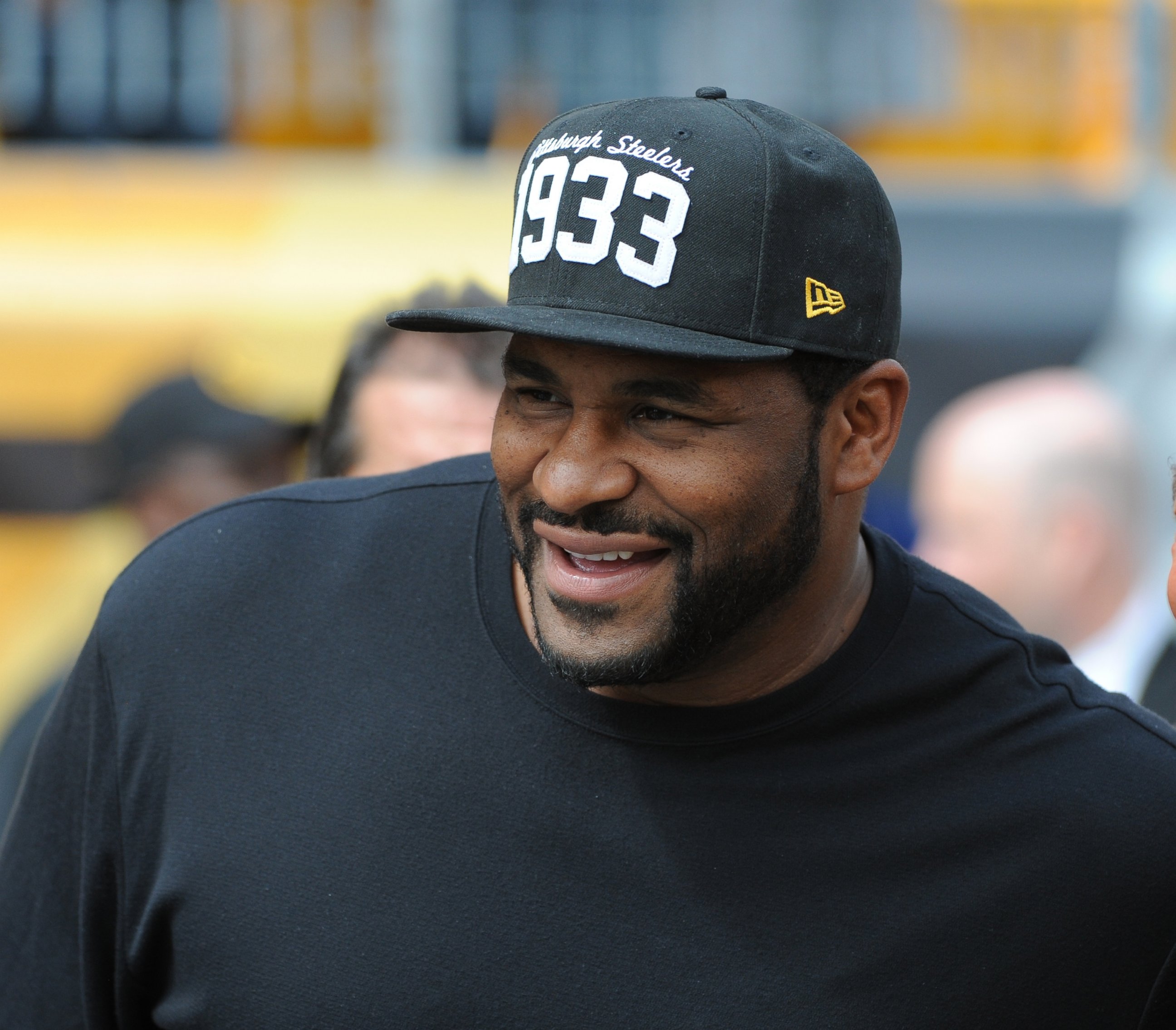 PHOTO: Former running back Jerome Bettis of the Pittsburgh Steelers looks on from the sideline before a game against the Cleveland Browns at Heinz Field on Sept. 7, 2014, in Pittsburgh, Pa.  