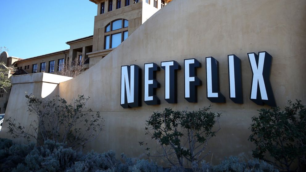 PHOTO: A sign is posted in front of the Netflix headquarters on January 22, 2014 in Los Gatos, California. 