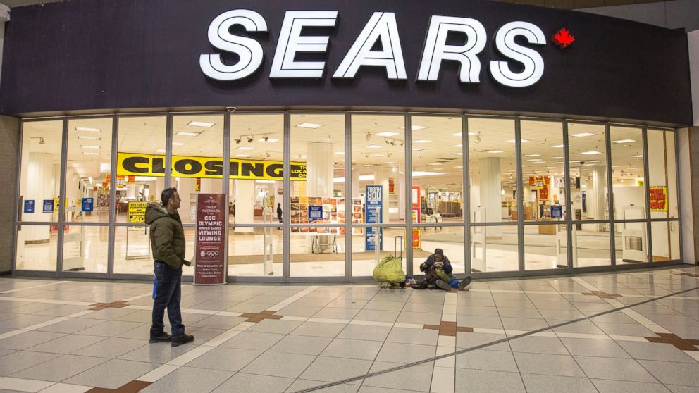 PHOTO: The doors of the Sears at the Eaton Centre mall are seen closed for the last time on Feb. 23, 2014 in Toronto.