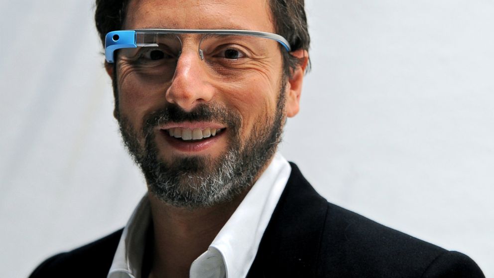 PHOTO: Sergey Brin, co-founder of Google Inc., stands for a photograph while wearing Project Glass internet glasses at the Diane Von Furstenberg fashion show in New York, U.S., on Sept. 9, 2012. 