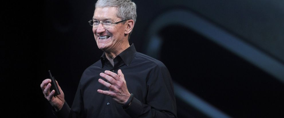 PHOTO: Tim Cook, chief executive officer of Apple Inc., speaks during a press event at the Yerba Buena Center in San Francisco, California, Oct. 22, 2013. 