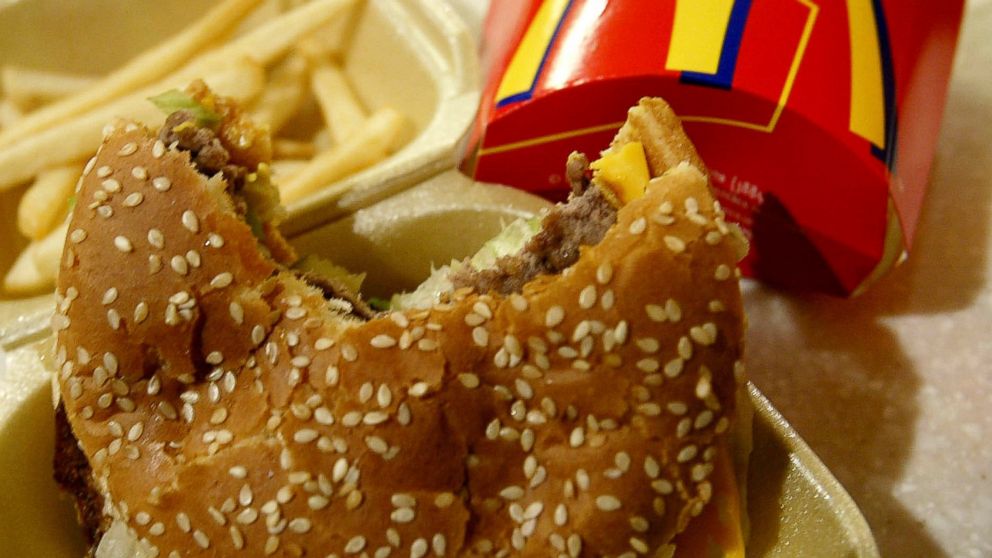 Food lies on the counter at a McDonalds restaurant on Nov. 27, 2003 in London.  