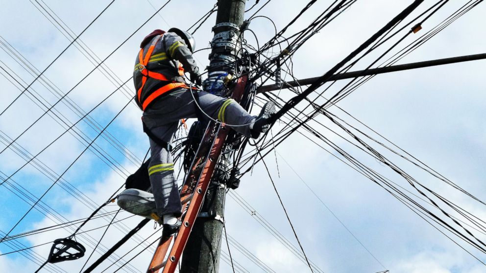 A utility worker is seen in an undated stock photo.