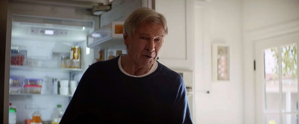 PHOTO: Amazon shows a scene from the company's 2019 Super Bowl NFL football spot featuring Harrison Ford.