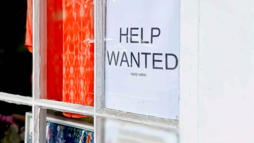 PHOTO: retail shop hiring amid coronavirus pandemic.