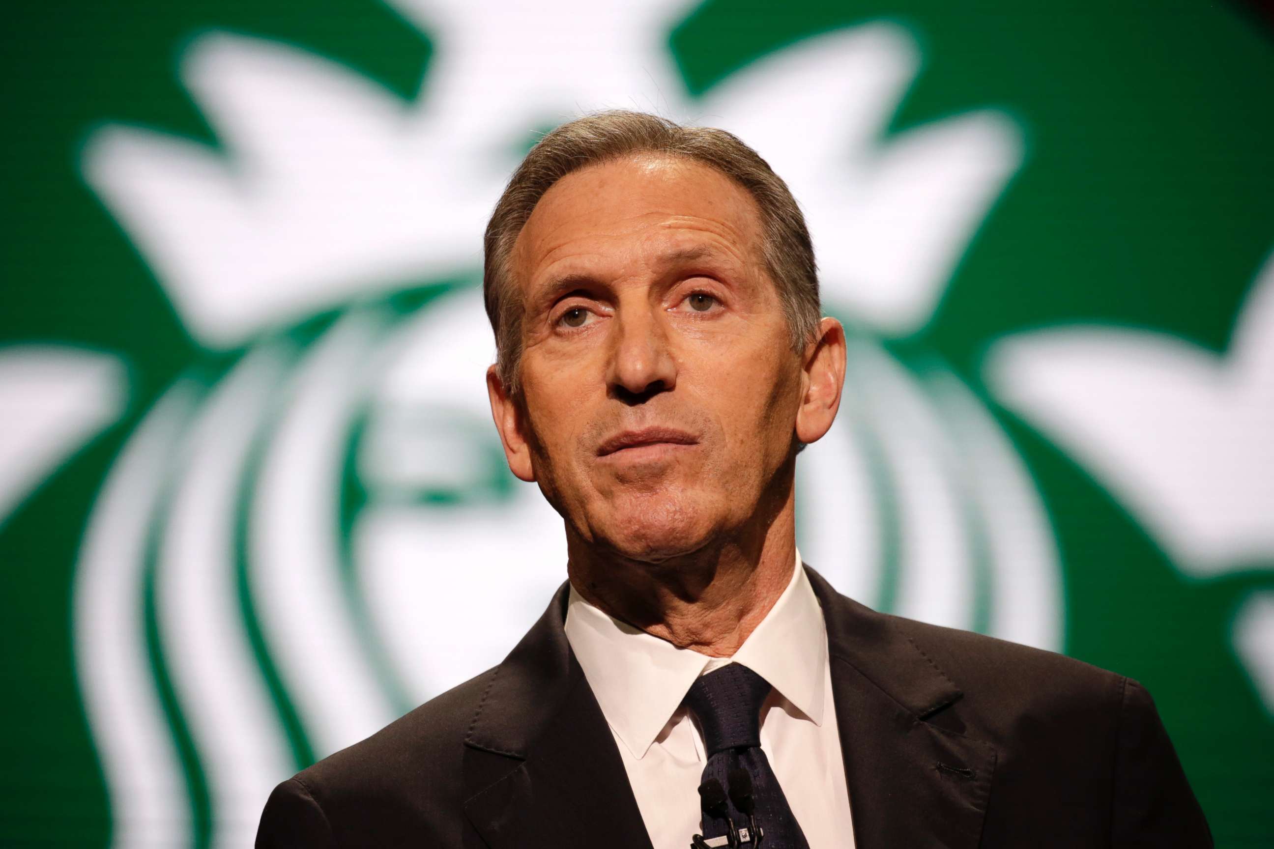 PHOTO: Starbucks Chairman and CEO Howard Schultz speaks at the Annual Meeting of Shareholders in Seattle, March 22, 2017. 