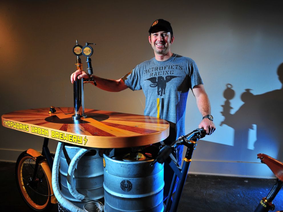 PHOTO: Cargo bike company Metrofiets built the Beer Bike for Christian Ettinger, the owner and brewmaster of Hopworks.