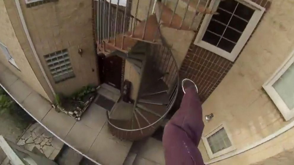 PHOTO: GoPro published a video called, "GoPro: Epic Roof Jump," showing a stuntman making a rooftop jump while wearing one of their products to their YouTube channel on July 30, 2014.